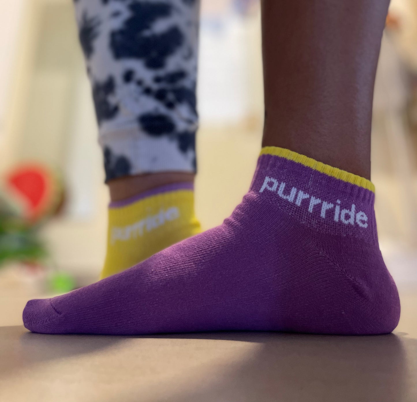 Purple and Yellow Pride Socks by Purrride